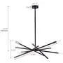 VILUXY Contemporary Chandelier Lighting Fixture 6-Light Sand Black Finish Mid-Century Pendant Lighting for Dining Room Bedroom Kitchen Living Room VILUXY Contemporary Chandelier Lighting Fixture 6-Light Sand Black Finish Mid-Century Pendant Lighting for Dining Room Bedroom Kitchen Living Room