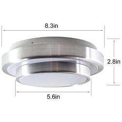 AFSEMOS 8.3-Inch LED Flush Mount Ceiling Light, 12W 960LM 80W Incandescent (22W Fluorescent) Bulbs Equivalent, Round Flush Mount Lighting, LED Ceiling Light for Kitchen Bathroom Dining Room