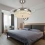 Crystal Ceiling Fan Lights LED Dimmable Chandelier Retractable Fan with Remote Mute Ceiling Fans for Dining Room/Bedroom 42 inch (Silver)