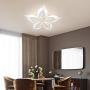 Garwarm Modern Ceiling Light, 23.6” LED Flower Shape Design Dimmable Chandelier Flush Mount Ceiling Lights Fixture for Living Room Bedroom 50W