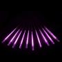 VMANOO LED Outdoor Lights 8 Tube Meteor Shower Rain Lights Solar Powered Icicle Raindrop Snow Falling Lights Cascading Lighting for Garden Outdoor Patio Holiday Party Halloween Decoration Purple