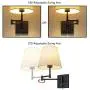 Swing Arm Wall Lamp Plug-in Cord Industrial Wall Sconce with On/Off Switch Wall Lights Fixtures 2-Lights Swing Arm Wall Lamp Plug-in Cord Industrial Wall Sconce with On/Off Switch Wall Lights Fixtures 2-Lights