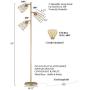 Modern Floor Lamp for Living Room Bright Lighting Tall Stand Up Lamp Farmhouse Rustic Industrial Gold Tree Floor Lamps for Bedrooms, Office with Reading Light Golden Standing Lamp
