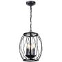 Infront 3-Light Farmhouse Black Chandelier Hanging Lights Modern Pendant Kitchen Lighting Dining Room Lighting Fixtures Hanging Lamp Ceiling Lights Semi Flush Mount