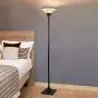 Tiffany Style Torchiere Floor Lamp, Capulina Handcrafted Tiffany Style Floor Light, Tiffany Lamps, Stained Glass Floor Lamps, Stained Glass Floor Lamp for Living Room (Tall: 67.5 x W13.3 inches)