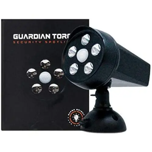 Guardian Torch - Home Security Spotlight (1-Light) Solar Outdoor Light & Floodlight, 120° Motion Sensor, Auto On/Off, Adjustable & IP65 Water Resistant Guardian Torch - Home Security Spotlight (1-Light) Solar Outdoor Light & Floodlight, 120° Motion Sensor, Auto On/Off, Adjustable & IP65 Water Resistant