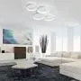 LED Ceiling Light Modern Flush Mount Light Fixture,40W 2800lm 4 Ring Lights for Bedroom Kitchen Living Room Ceiling Lamp,Cool White 6000K White