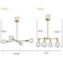 ANJIADENGSHI Sputnik Chandelier Lighting Modern Iron Pendant Light with 4 E26 Bulb for Living Room Dining Room Kitchen Bedroom Golden