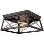 DANXU Lighting Industrial Flush Mount Ceiling Light Fixture Oil Rubbed Bronze 2 Light DANXU Lighting Industrial Flush Mount Ceiling Light Fixture Oil Rubbed Bronze 2 Light