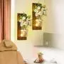 Mason Jar Wall Candlestick Lighting, Home Decoration, Living Room, Bathroom, Hanging Retro Wall Closet 6 Hours LED Lighting with Remote Control(2 Sets) (Large, Burn Color)