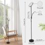 Albrillo Modern Floor Lamp - 20W Sky LED Torchiere with Flexible 5W Reading Light, Full Range Dimmable Standing Lamp, 1600 + 500Lumens, 3000K Warm White for Living Room, Bedroom, Office, Black