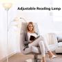 Standing Lamp - Torchiere Floor Lamps, 3000K Eye-Caring, 9W+4W LED Energy Saving, with Adjustable Reading Lamp, Floor Lamps for Living Room, Office, Lamps for Kids, Bedroom