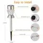 Solar Lights Outdoor - Outdoor Garden Lights, Color Changing LED Solar Powered Pathway Lights, Outdoor Landscape Lighting for Lawn/Patio/Yard/Walkway/Driveway (Stainless Steel)