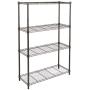 Amazon Basics 4-Shelf Adjustable, Heavy Duty Storage Shelving Unit (350 lbs loading capacity per shelf), Steel Organizer Wire Rack, Black (36L x 14W x 54H)