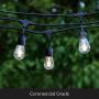 Brightech Ambience Pro - Waterproof LED Outdoor String Lights - Hanging 1W Vintage Edison Bulbs Create Bistro Ambience On Your Gazebo - 24 Ft Commercial Grade Cafe Lights, Dimmable