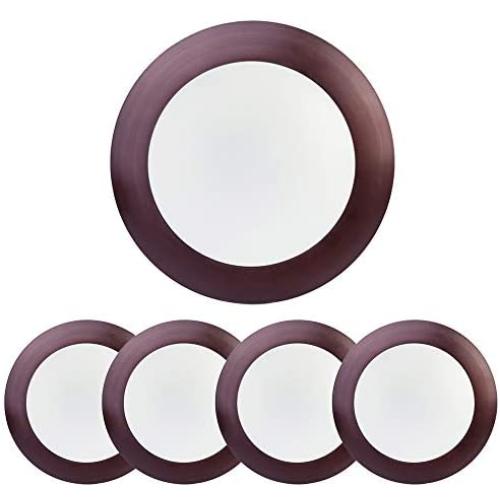 ECOELER 4Pack 5/6 inch Dimmable LED Disk Light Flush Mount Ceiling Fixture for Home Improved, 15W 4000K Cool White Surface Mount or Recessed Light, Bronze Color Aluminum Baffle Trim