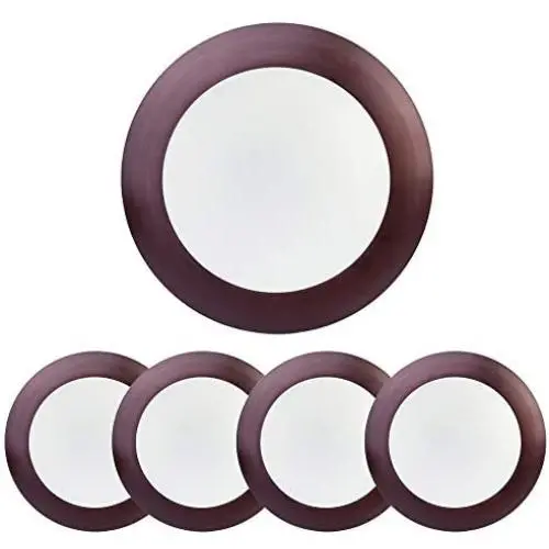 ECOELER 4Pack 5/6 inch Dimmable LED Disk Light Flush Mount Ceiling Fixture for Home Improved, 15W 4000K Cool White Surface Mount or Recessed Light, Bronze Color Aluminum Baffle Trim ECOELER 4Pack 5/6 inch Dimmable LED Disk Light Flush Mount Ceiling Fixture for Home Improved, 15W 4000K Cool White Surface Mount or Recessed Light, Bronze Color Aluminum Baffle Trim