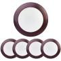 ECOELER 4Pack 5/6 inch Dimmable LED Disk Light Flush Mount Ceiling Fixture for Home Improved, 15W 4000K Cool White Surface Mount or Recessed Light, Bronze Color Aluminum Baffle Trim