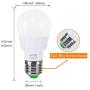 RGB LED Light Bulb, Color Changing Light Bulb, 40W Equivalent, 450LM, 2700K Warm White 5W E26 Screw Base RGBW, Flood Light Bulb- 12 Color Choices - Timing Infrared Remote Control (4 Pack)