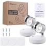Elfeland LED Closet Lights LED Spotlight Wireless Puck Lights with Remote Battery Operated Accent Lights Dimmable Cabinet Lights with Rotatable Light Head Stick on Anywhere Indoor,Warm White(2 Pack)