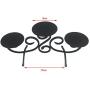 YAKii Classic Black Iron Stand with 3 Real Wax Flameless Candles, Scroll Candle Holder with LED Candles, for Thanksgiving &Christmas Day Decoration.