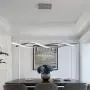 L.T LIGHTS LED Pendant Lighting 2 Lights Dimmable with Remote Control Creative Chandelier Aluminum Linear Painted Contemporary LED Wave Shape Ceiling Lamp for Dining Room Living Room Bedroom Kitchen L.T LIGHTS LED Pendant Lighting 2 Lights Dimmable with Remote Control Creative Chandelier Aluminum Linear Painted Contemporary LED Wave Shape Ceiling Lamp for Dining Room Living Room Bedroom Kitchen