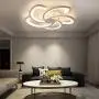 50 X 9 cm 5 Flower-Shaped Chandelier with Remote Control Acrylic LED Light Energy-Saving cChandelier Polished Soft Light High Transmittance Suitable for Living Room and Bedroom 40W (5)