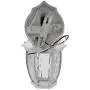 Maxxima LED Outdoor Wall Light, White w/Clear Water Glass, Photocell Sensor, 580 Lumens, 3000K Warm White, Dusk to Dawn Light Sensor