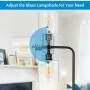 DEWENWILS Modern Floor Lamp for Living Room,Bedroom,Office,Stylish Black Standing Lamp with Adjustable Glass Shade,63 inch Corner Lamp
