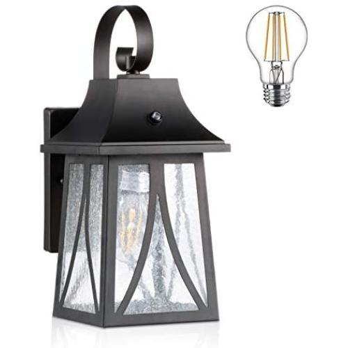 Cloudy Bay 120V Outdoor Wall Lantern with Dusk to Dawn Photocell, Includes LED Filament Bulb,Oil Rubbed Bronze Cloudy Bay 120V Outdoor Wall Lantern with Dusk to Dawn Photocell, Includes LED Filament Bulb,Oil Rubbed Bronze