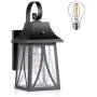 Cloudy Bay 120V Outdoor Wall Lantern with Dusk to Dawn Photocell, Includes LED Filament Bulb,Oil Rubbed Bronze Cloudy Bay 120V Outdoor Wall Lantern with Dusk to Dawn Photocell, Includes LED Filament Bulb,Oil Rubbed Bronze