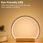 OSALADI Wireless Charging Nightstand Lamp Rechargeable USB Bedside Table Lamp Creative Circle Bedside Lamp for Living Room Bedroom