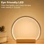 OSALADI Wireless Charging Nightstand Lamp Rechargeable USB Bedside Table Lamp Creative Circle Bedside Lamp for Living Room Bedroom