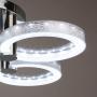 3 Lights LED Acrylic Chandelier;Pendant Light with Silver Shade; Ceiling Light Fixture for Dining Room, Bedroom, Living Room