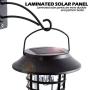 LeiDrail Solar Wall Lantern Lights Outdoor Hanging Lanterns Super Bright Warm White LED Wall Sconce Glass Landscape Lighting Decorative Waterproof with Hanging Hook - 2 Pack