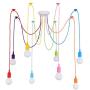 Spider Chandelier Colorful Pendant Light, Kids Fun Color DIY Ceiling Lighting Fixtures Lamp for Dids Room,Girls Rooms,Boy Room,Playroom,Classroom, Living Room, Bedroom.E26, 8 Lights.