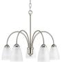 Progress Lighting P4735-09 Transitional Five Light Chandelier from Gather Collection in Pwt, Nckl, B/S, Slvr. Finish, Brushed Nickel