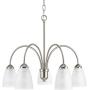 Progress Lighting P4735-09 Transitional Five Light Chandelier from Gather Collection in Pwt, Nckl, B/S, Slvr. Finish, Brushed Nickel