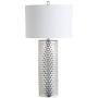 JONATHAN Y JYL1013A Isabella 30'' Glass LED Table Lamp Contemporary,Transitional,Modern,Glam for Bedroom, Living Room, Office, College Dorm, Coffee Table, Bookcase, Silver