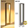 Focolux Garden Pathway Lights Outdoor, Yard Lights Cordless, LED Walkway Floor Lighting, IP65 Waterproof Landscape Column Bollard Lighting for Patio, Lawn(Warm White 9W)