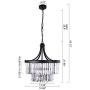 Wellmet Modern Crystal Chandelier, Contemporary 5 Light Wide Drum Hanging Pendant Chandelier with Prism Drop Shades, Farmhouse Ceiling Light Fixture for Kitchen, Dining Living Room, Bedroom, 20''W