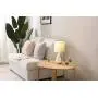 SOTTAE Modern Small White and Gold Ceramic Table Lamp, Irregular Geometric Desk Lamp with White Fabric Shade, Beside Nightstand Lamp for Living Room Bedroom