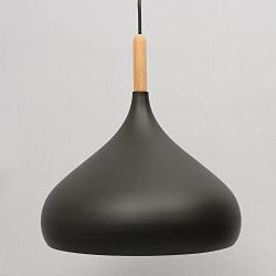 Comtemporary Pendant Light 60W Black Lampshade Industrial Metal Pendant Light Shade Ceiling Hanging Light Fixtures Light Guard 1 Light for Dining Room,Kitchen