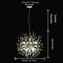 Garwarm Modern Firework Chandeliers,Crystal Chandelier Pendant Lighting,Ceiling Lights Fixtures for Living Room Bedroom Restaurant,8-Light,Gold