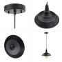 LNC Pendant Lighting for Kitchen Island 3-Pack Barn Hanging Fixtures with Matte Black Finish for Dining Room, Bar Counter, Restaurant, A0190709, 3 Pack