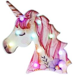 Unicorn Night Lights Painted Flower Unicorn Color Changeable Light Up Marquee Unicorn Signs LED Kids Lamps for Birthday Christmas Bedrooms Home Wall Decor Unicorn Gifts for Girls