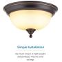 NOMA Classic Flush Mount Ceiling Light Fixture | Perfect for Entryway, Bedroom, Kitchen, Hallway or Dining Room | 13” W, Oil Rubbed Bronze