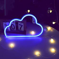 MYGOTO Blue Cloud Neon Light Wall Decor Neon Signs for Bedroom Kids with Table Stand Battery and USB Powered Night Light Home Decoration Bedroom Party Decoration (Blue Cloud)