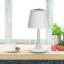 Solar Table Lamp Outdoor Indoor for Living Room Bedroom Patio Modern Decorative Solar Bedside Desk Lamp 2 Lighting Mode White