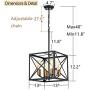 4-Light Farmhouse Pendant Light Black Industrial Chandelier Rustic Ceiling Hanging Light Fixture for Kitchen Island Foyer Living Room Hallway Dinning Room Bedroom (Black) 4-Light Farmhouse Pendant Light Black Industrial Chandelier Rustic Ceiling Hanging Light Fixture for Kitchen Island Foyer Living Room Hallway Dinning Room Bedroom (Black)